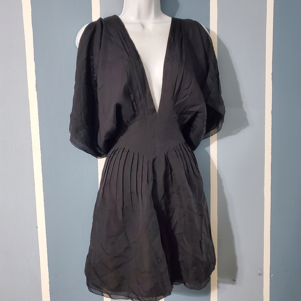 MaxAzria Black V-Neck Jumpsuit